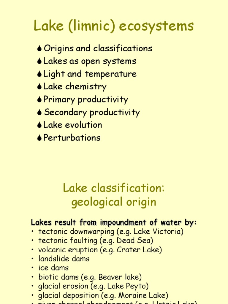 Lakes & Rivers | PDF | Lake | Bodies Of Water