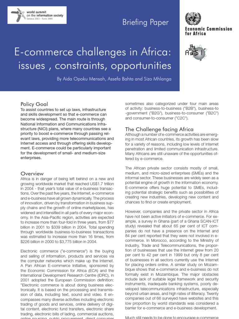 E-Commerce Challenges in Africa | PDF | E Commerce | Electronic Business