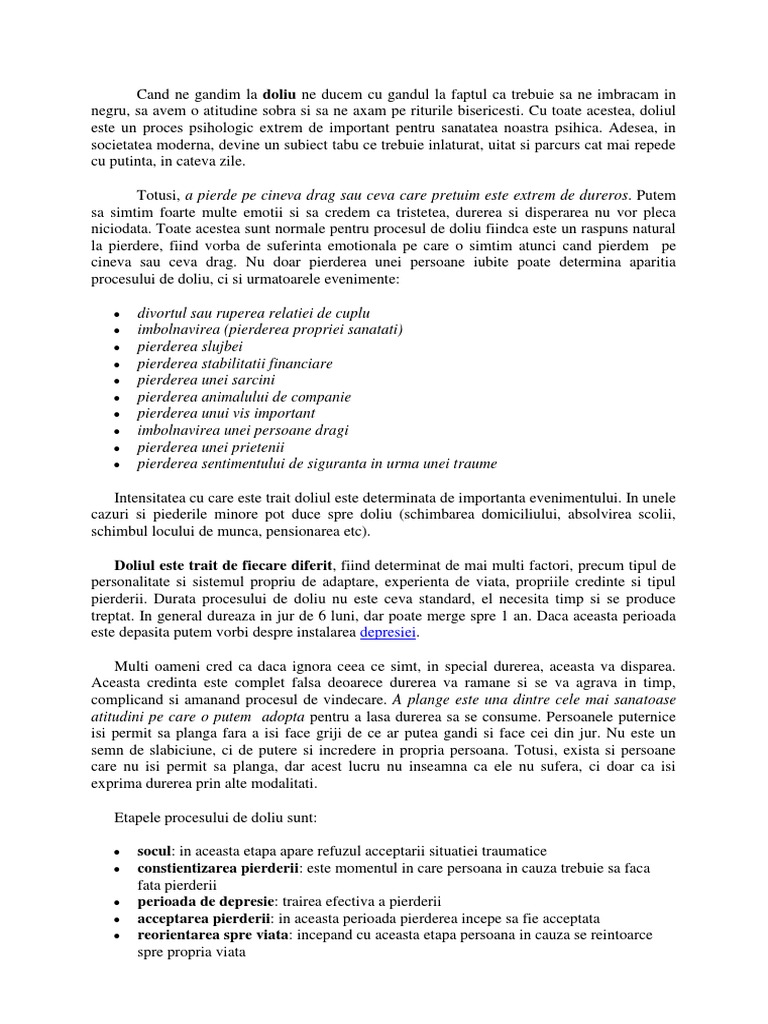 Referat Doliu | PDF