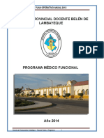 Programa Médico Funcional Hospital Belén 2014