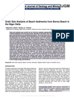 Grain Size Analysis of Beach Sediments From Bonny Beach in The Niger Delta