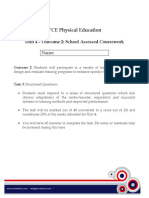 VCE Physical Education: Unit 4 - Outcome 2: School Assessed Coursework
