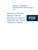Cloud Computing - Research: The Focused Research of Software As A Service (Saas