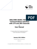 DNA/DNR-ARINC-708/453 Communications Interface With 2TX and 2RX Channels - User Manual