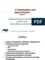 Patial Interpolation and Approximation: Geospatial Analysis and Modeling: Lecture Notes Helena Mitasova, NCSU MEAS