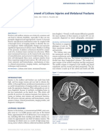 Diagnosis and Management of Lisfranc Injuries and Metatarsal Fractures