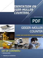 A Presentation On Geiger-Muller Counters.: Presented by Abhisek Kumar Singh 20124001 8 SEM., 4 Year