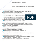 Functional Assessment - Interview Format - BMod