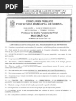 Prova Para Professor de Mate Matic A