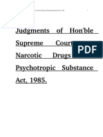 Judgments of Hon'ble Supreme Court On Narcotic Drugs and Psychotropic Substance Act, 1985