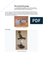 Thread Pitch Gauge: Pitch or Lead Screw Thread ISO Metric Acme Thread Form Whitworth