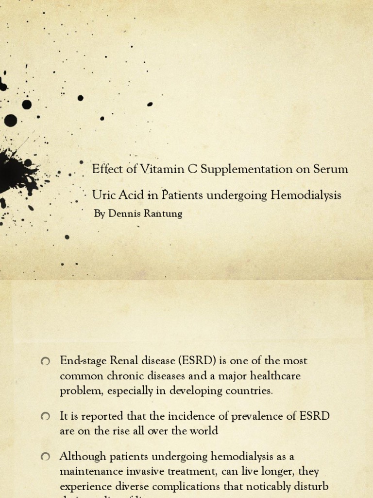 Vitamin C and Uric Acid PDF Chronic Kidney Disease Vitamin C