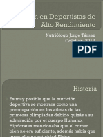 Nutrición en Deportistas de Alto Rendimiento