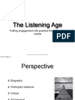 The Listening Age: Putting Engagement Into Practice Through Social Media