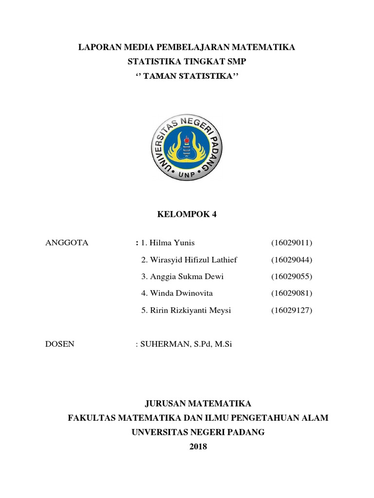 Media Pembelajaran Statistika SMP | PDF | Metode & Bahan Ajar | Sains ...