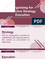 Organizing for Effective Strategy Execution