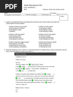 Examen Pre Intermediate