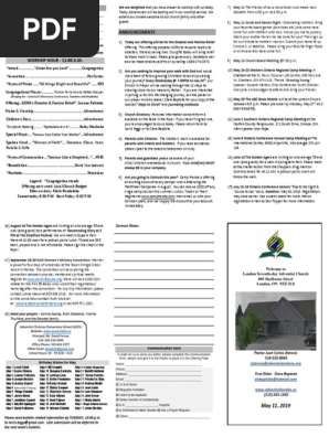 bulletin -may 11 2019