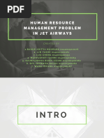 Human Resource Management Problem in Jet Airways