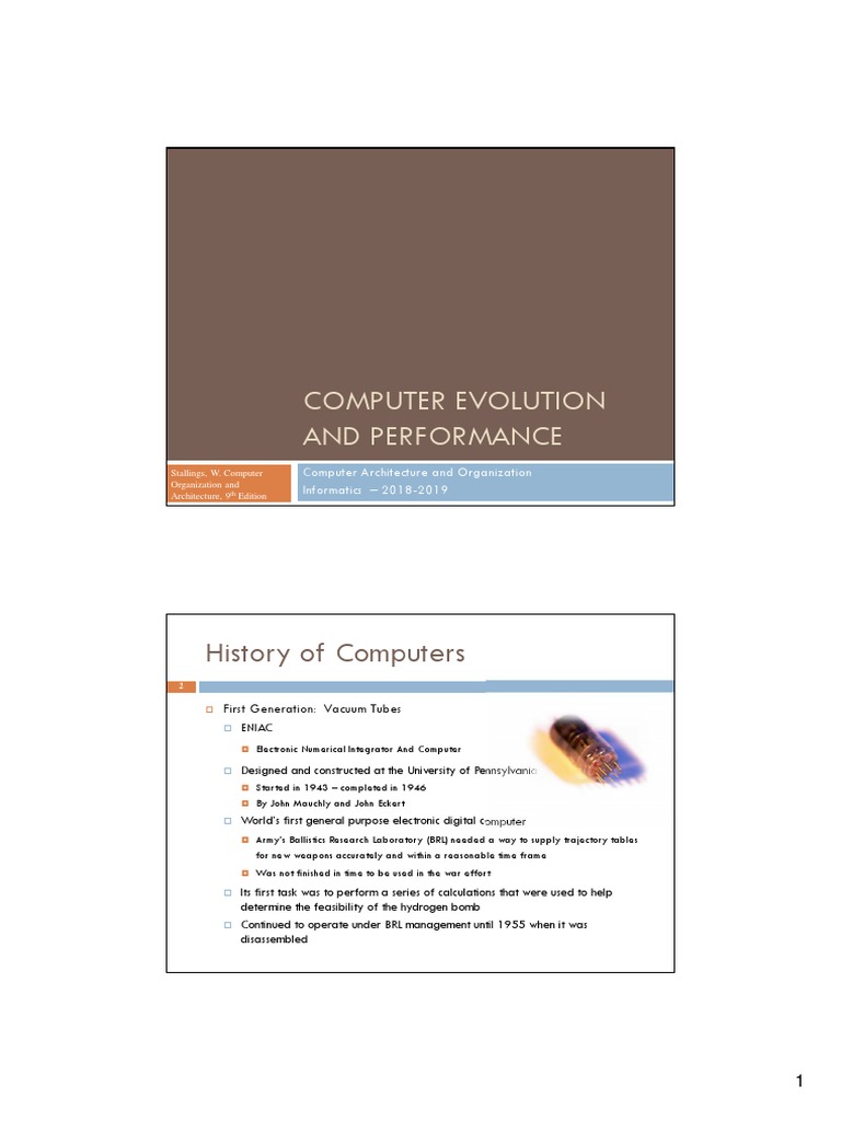 History of Computer Evolution and Performance | PDF | Central ...