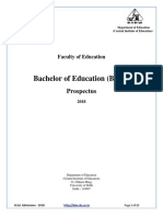 B.Ed. Prospectus - 2018 PDF