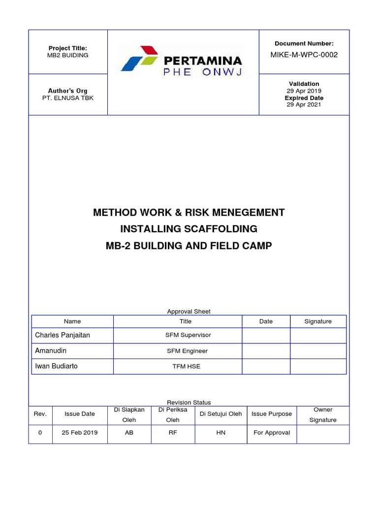 Metode Pemasangan Scaffolding MB2 | PDF