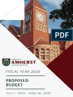 Town of Amherst proposed fiscal 2020 budget