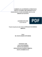 Proyecto Grado - Glicerina - Alexander Ortiz Ortiz- 79531277- Esp Ger Ambiental Dic 2013