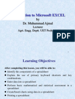 Introduction To Excel