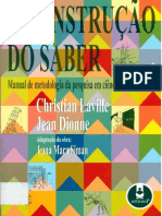 A Construção Do Saber .Laville e Dionne PDF