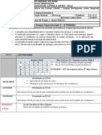 Cronograma Atividade Da Disciplina de Estágio Supervisionado 2º Semestre 201