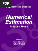 Psychometric Success Numerical Ability - Estimation Practice Test 1