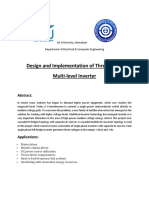 Design and Implementation of Three Phase Multi-Level Inverter