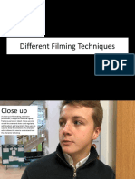 Different Filming Techniques