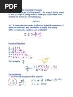 Precalculus Combinations and Permutations Notes