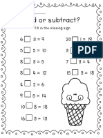 Add or Subtract - Ice Cream Freebie