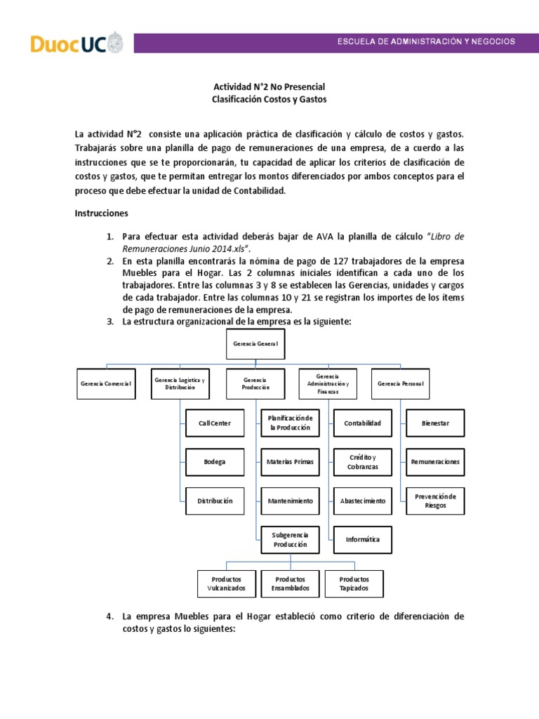 Clasificación de Costos y Gastos 2014 | PDF | Contabilidad | Economias