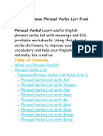 2000+ Common Phrasal Verbs List From A-Z Phrasal Verbs! Learn Useful English
