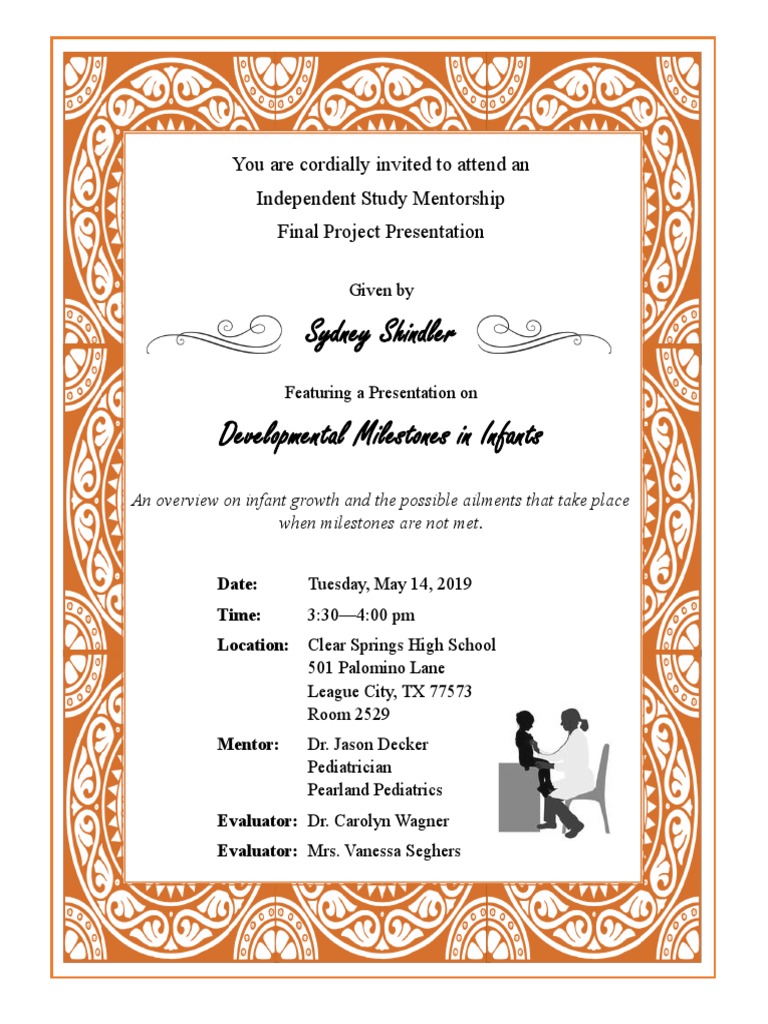 Infant Development Presentation Invite | PDF