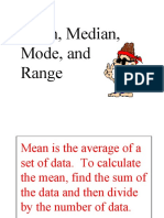 Mean, Median, And Mode