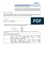 Declaración jurada proveedores BCP