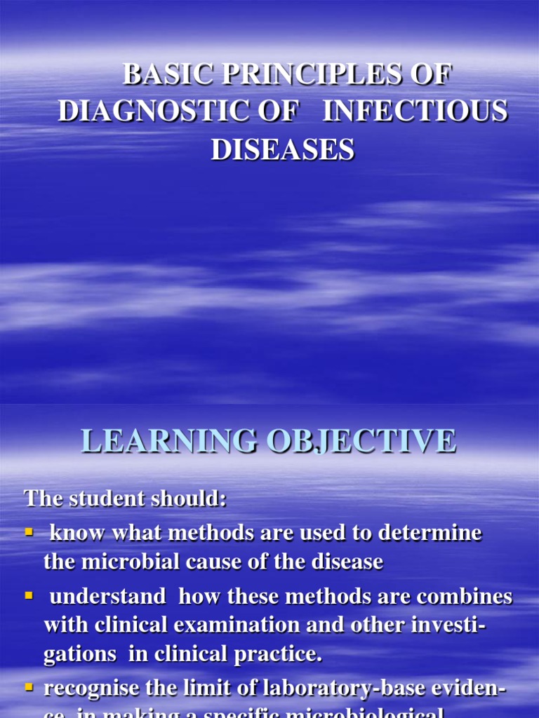 Basic Principles of Diagnostic of Infectious Diseases | PDF | Staining ...