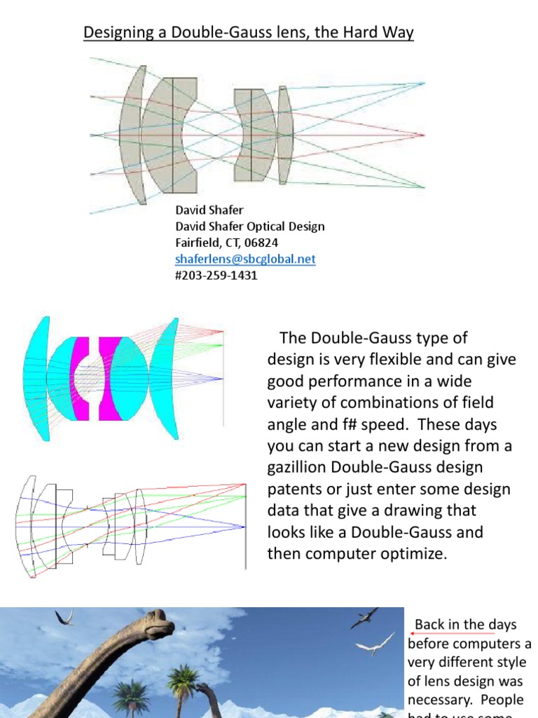 Double-Gauss Lens Design Techniques | PDF | Lens (Optics) | Natural ...