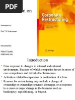 Download Presentation on Corporate Restructuring by om_mohit11 SN40935857 doc pdf
