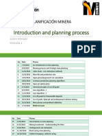 Planificación Minera: Introduction and Planning Process