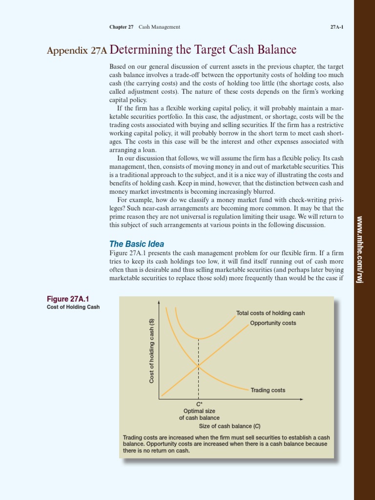 Target Cash Balance Strategies | PDF | Interest | Securities (Finance)