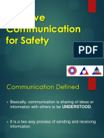 Effective Communication for Safety Oct. 2017