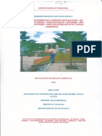 Estudio de Impacto Ambiental Mej. Carretera PDF