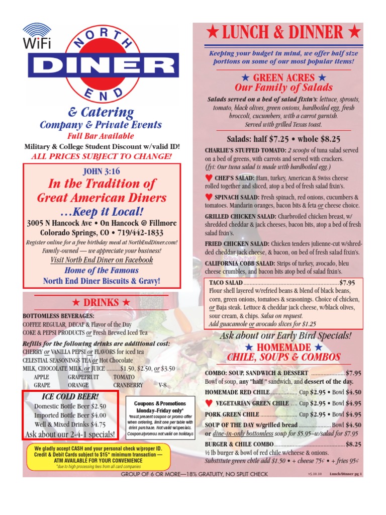 NED Lunch Menu | PDF | Salad | Hamburgers