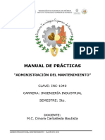 Manual de prácticas de administración del mantenimiento industrial